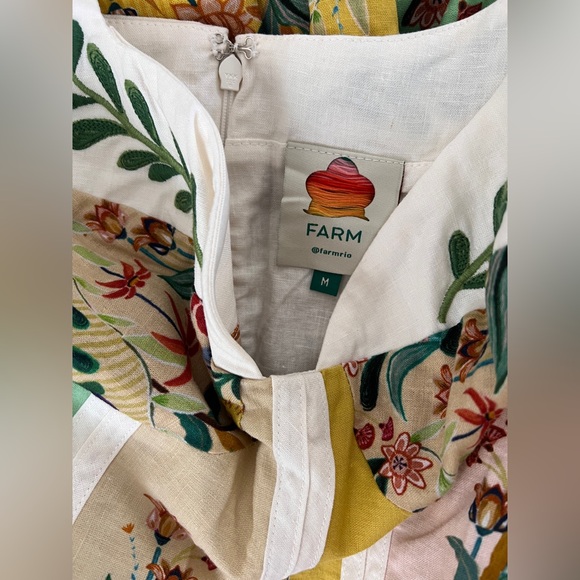 Farm Rio Delicate Floral Stripes Maxi Dress M - Picture 12 of 16